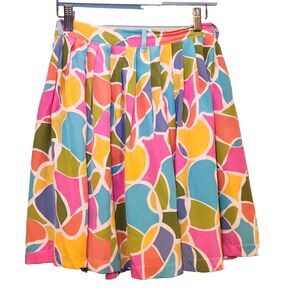 K•I•K•I•T Vintage 90s Twee 100% Silk Midi Skirt with pocket size 10